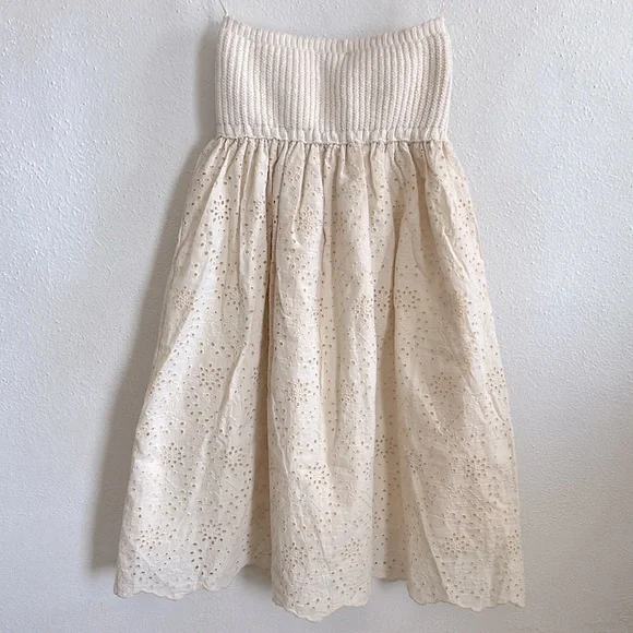 ZARA COMBINATION EMBROIDERED KNIT DRESS - Picture 10 of 12